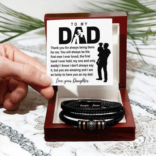 TO MY DAD - "FIRST MAN I EVER LOVED" - BRACELET GIFT