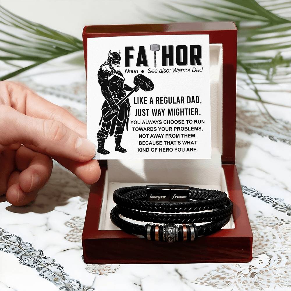 FATHOR - "WARRIOR DAD" - Love You Forever Bracelet