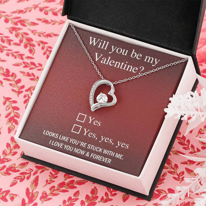 "Will You Be My Valentine?" - Forever Love Necklace